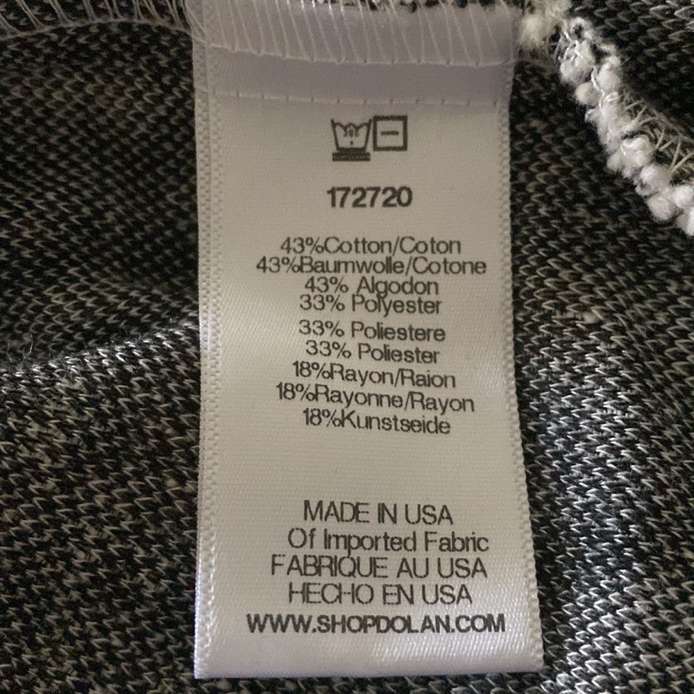 NWT Dolan Anthropologie Asymmetrical Black & White Tweed Ruffle Top-Size Medium - Picture 14 of 14